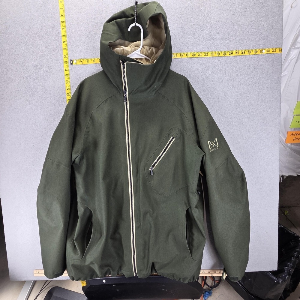 Burton AK Jacket Mens XL Green Cyclic Gore-Tex Hooded Ski Snowboard Shell